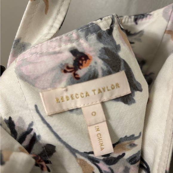 REBECCA TAYLOR NWT $475 SOFIA CORSET FLORAL WOMEN’S MIDI COCKTAIL DRESS - Picture 5 of 6